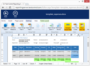 Mail merge and reporting in any browser