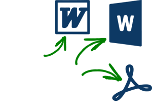 Convert documents from MS Word to PDF